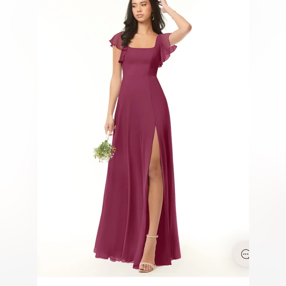 Azazie Bondi Orchid Dress with Slit